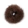 surell - Mink Pom pon Ponytail Holder - Gentle Damage Free Stretchy Hair Tie - Soft Wearable Fuzzy Furry Real Fur Scrunchie - High End Hair Beauty Accessories (Brown)