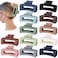 Hair Accessories - 12 Pcs 3.5 Inch Square Rectangle Jaw Clips for Women and Girls, Multicolor, Thick and Thin Hair