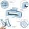 12 Pcs Medium Hair Clips, 3.5 Inch Square Claw Clips for Thick and Thin Hair - Blue