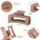 Hair Claw Clips, 3.5 Inch Medium Hair Clips 12 Pcs Square Jaw Clips for Thick and Thin Hair - Brown, Matte Black, Dark Brown, Light Brown, Bulk Hair Accessories