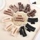 Hair Claw Clips, 3.5 Inch Medium Hair Clips 12 Pcs Square Jaw Clips for Thick and Thin Hair - Brown, Matte Black, Dark Brown, Light Brown, Bulk Hair Accessories