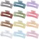 4.1 Inch Large Jumbo Jaw Square Clips for Thick Hair - 12 Pcs Bulk Hair Accessories for Women and Girls - Ice Cream
