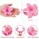 Hawaiian Plumeria Hair Accessories - 6 Pack Large Claw Clips for Thick and Thin Hair, Beach Tropical Hair Clips for Women and Girls -Hawaiian