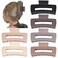 4 Inch Big Hair Claw Clips 6 Pcs Large Claw Clips for Thick Hair Square Hair Clips for Women Rectangle Hair Clips Banana Jaw Clips Hair Accessories for Girls - Chocolate