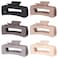 4 Inch Big Hair Claw Clips 6 Pcs Large Claw Clips for Thick Hair Square Hair Clips for Women Rectangle Hair Clips Banana Jaw Clips Hair Accessories for Girls - Chocolate