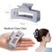 6 Pack Hair Clips, 3.5 Inch Medium Hair Claw Clips for Women and Girls - Grey