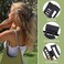 3.5 Inch Medium Hair Claw Clips 6 Pack Hair Clips for Women Square Claw Clips Rectangle Clips for Hair Banana Jaw Clips Hair Accessories for Girls -Black