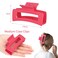 3.5 Inch Medium Hair Claw Clips 6 Pack Hair Clips for Women Square Claw Clips Rectangle Clips for Hair Banana Jaw Clips Hair Accessories for Girls -Dopamine