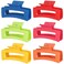 3.5 Inch Medium Hair Claw Clips 6 Pack Hair Clips for Women Square Claw Clips Rectangle Clips for Hair Banana Jaw Clips Hair Accessories for Girls -Dopamine