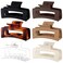 Hair Clip, 3.5 Inch Medium Hair Claw Clips 6 Pack for Women and Girls - Amber Hair Accessories