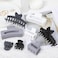 8 Pcs Large Claw Clips for Thick Hair, Medium Claw Clips, Small Clips for Thin Hair, Rectangle Square Butterfly Clips for Women - 4 Style Accessories (Grey)