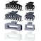 8 Pcs Large Claw Clips for Thick Hair, Medium Claw Clips, Small Clips for Thin Hair, Rectangle Square Butterfly Clips for Women - 4 Style Accessories (Grey)