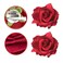 4" Rose Flower Hair Clip Hairpin, Rose Pin up Brooch Floral Clips, Red Bride Flower Hair Accessories for Woman Party Wedding (2 Pack)