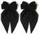 Black Bow Hair Clips for Women - Furling Pompoms Large Hair Bows Girl Metal Barrettes Long Tail Retro Hair Clips for Bows Hair Accessories 2pcs (Striped Black)