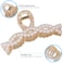CROWN GUIDE Large Claw Clips for Women Thick Hair &amp; Thin Hair, 4.3" Pearl Big jumbo Hair Clips Non Slip Jaw Clamps Styling for Girls 2 Pack Black &amp; Champagne