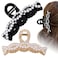 CROWN GUIDE Large Claw Clips for Women Thick Hair &amp; Thin Hair, 4.3" Pearl Big jumbo Hair Clips Non Slip Jaw Clamps Styling for Girls 2 Pack Black &amp; Champagne