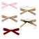 6 Pcs Small Hair Clips Set Cute Ribbon Hair Clips Barrettes for Women Girls Kids Perfect Hair Bow Clips for Teens (Pink,Burgundy,Brown)