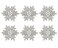 Penta Angel Snowflake Hair Clips 6Pcs Small Sparkly Christmas Rhinestone Pearl Hair Barrette Hairpins Accessories for Women (6, 3 cm)