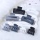 Medium Hair Clips for Women 8 Pcs Small Claw Clips for Thin and Thick Hair 2 Styles Clips for Hair Combination Rectangle Jaw Clips Hair Accessories for Women and Girls (Grey)
