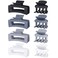 Medium Hair Clips for Women 8 Pcs Small Claw Clips for Thin and Thick Hair 2 Styles Clips for Hair Combination Rectangle Jaw Clips Hair Accessories for Women and Girls (Grey)