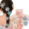 mdgfge Snowflake Hair Clip Blue White Christmas Hair Accessories for Women Girls Bow Hair Clips Festive Snowflake Hairpins Holiday Xmas Party Gifts Supplies(6Pcs)
