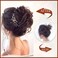SOFEIYAN Claw Clip Messy Bun Hair Piece Wavy Curly Hair Bun Clip in Claw Chignon Ponytail Hairpieces Synthetic Tousled Updo Hair Extensions Scrunchie Hairpiece for Women, Brunette Mixed Ash Blonde