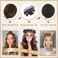 SOFEIYAN 2PCS Mini Claw Clip in Hair Bun Messy Cat Ears Hair Bun Extension Synthetic Donut Wig Accessory Updo Space Bun Hair Pieces for Women Girls, Natural Black