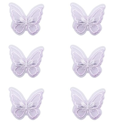 Sowaka 6 Pcs Lace Butterfly Hair Clips Soft Embroidery Flower Hair Decorative Hair Bow Pins for Women Girls Wedding Hair Accessories Halloween Christmas Party D&eacute;cor (Purple)