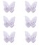 Sowaka 6 Pcs Lace Butterfly Hair Clips Soft Embroidery Flower Hair Decorative Hair Bow Pins for Women Girls Wedding Hair Accessories Halloween Christmas Party D&eacute;cor (Purple)