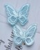 Sowaka 6 Pcs Lace Butterfly Hair Clips Soft Embroidery Flower Hair Decorative Hair Bow Pins for Women Girls Wedding Hair Accessories Halloween Christmas Party D&eacute;cor (Blue)