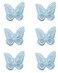 Sowaka 6 Pcs Lace Butterfly Hair Clips Soft Embroidery Flower Hair Decorative Hair Bow Pins for Women Girls Wedding Hair Accessories Halloween Christmas Party D&eacute;cor (Blue)