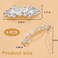 4Pcs Rhinestone Hair Clips Silver Gold Crystal Prom Barrettes Fancy Flower French Hairpins Sparkle Wedding Prom First Communion Accessories for Women Girls Bridal Thick Long Hair