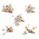 Small Pearl Alligator Hair Clips - Sparkly Rhinestone Butterfly Hair Accessories for Women or Bridal Girls in Wedding Prom Party, Set of 5 Pcs
