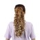 Jaw Claw Clip In Ponytail - Synthetic Fiber Ponytails Clips On Hair Extensions Curly Wavy Pony Tail Hairpieces for Women Girls (Blonde Mixed Brown Color)