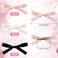 6pcs Cute Hair Clips, Solid Color Ribbon Bow Clips Kawaii Bowknot Barrettes Hair Accessories for Women Girls (Pink, White, Black)