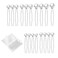 SAVITA 18 Pcs 6 Sizes Pearl Hair Pins Bridal Hair Pieces Pearl Bobby Pins for Wedding, Bride, Bridesmaid, Girls, Women(Silver)