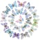 20 Pieces Glitter Butterfly Hair Clips Blue Purple Series Butterfly Hair Clips for Teens Women Hair Accessories
