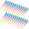 24 Packs Duck Bill Clips, Bantoye 3.35 Inches Rustproof Metal Alligator Curl Clips with Holes for Hair Styling, Hair Coloring, Gradient Rainbow