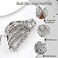 BELSITA Halloween Skeleton Metal Hand With Skull Head Design Hair Clip - Silver, Hair Clip for Thick or Thin Hair, Large Hair Claw Clips, Strong Hold, Neutral Hair Accessories