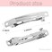 Framendino 100 Pack French Barrette and Alligator Hair Clips - Blank Iron Rectangle Clips for DIY Bow Craft