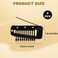 8pcs Hair Clip with Safety Pin, Clip in Hair Extensions Comb Teeth to Secure Wig no Sew Snap Hair Clips for Woman Girls Wig Headscarf Hijab &amp; Tikka (Black, Stainless Steel, 8 Count)
