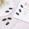 8pcs Hair Clip with Safety Pin, Clip in Hair Extensions Comb Teeth to Secure Wig no Sew Snap Hair Clips for Woman Girls Wig Headscarf Hijab &amp; Tikka (Black, Stainless Steel, 8 Count)