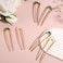 6pcs U Hair Pins, Metal French Hair Pin for Buns U Hair Buns Sticks Arc Updo Chignon Pins Hair Styling Tool Accessories for Women Girls