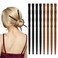 8pcs Chinese Wooden Hair Sticks, Retro Hair Chopsticks Bamboo Shape Hair Pin for Buns Long Hair Wood Hairpin Hair Holder Stick for Women Hair Accessories