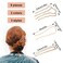 9pcs Metal French Hair Pins for Women, 3 Styles Teeth &amp; U-Shaped Chignon Pins for Buns Updos Anti-Slip Twist Hair Sticks with Combs for Bobby Hair Styling Accessories (Silver, Gold, Rose Gold)