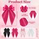 Large Pink Hair Bows, 4 Pack Satin Hair Ribbons Bow Hair Clips, Oversized Long Tail Hair Bow Barrette Satin Hair Bows Cute Hair Accessories for Women Girls