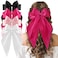 Large Pink Hair Bows, 4 Pack Satin Hair Ribbons Bow Hair Clips, Oversized Long Tail Hair Bow Barrette Satin Hair Bows Cute Hair Accessories for Women Girls