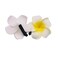 6 Pcs White Yellow Hawaiian Plumeria Flower Foam Hair Clips Alligator Clips Duckbill Clips Hair Barrettes Hair Accessories for Bridal Wedding Party Beach