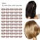 YUYTE 50 Pieces Wig Clips U shape Metal Clips 6 Teeth 2.8 cm Stainless Steel Material for Hair Extensions for Women(Light Brown)