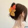 Fall Maple Leaf Hair Claw Clip for Women, Autumn Hair Claw Clips Acrylic Orange Yellow Leave Slips Hair Jaw Thanksgiving Hair Home Party Hair Accessories for Girl Thick Thin Hair Decor 2PCS